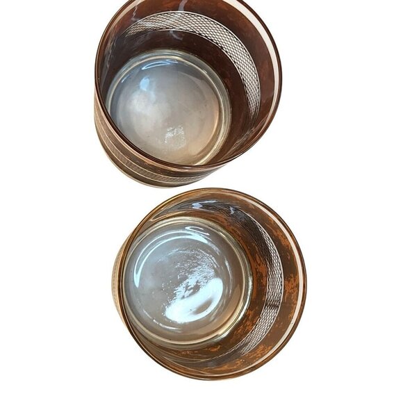 Vintage Georges Briard Double Old Fashioned Glasses Set Of 2 - Picture 4 of 9